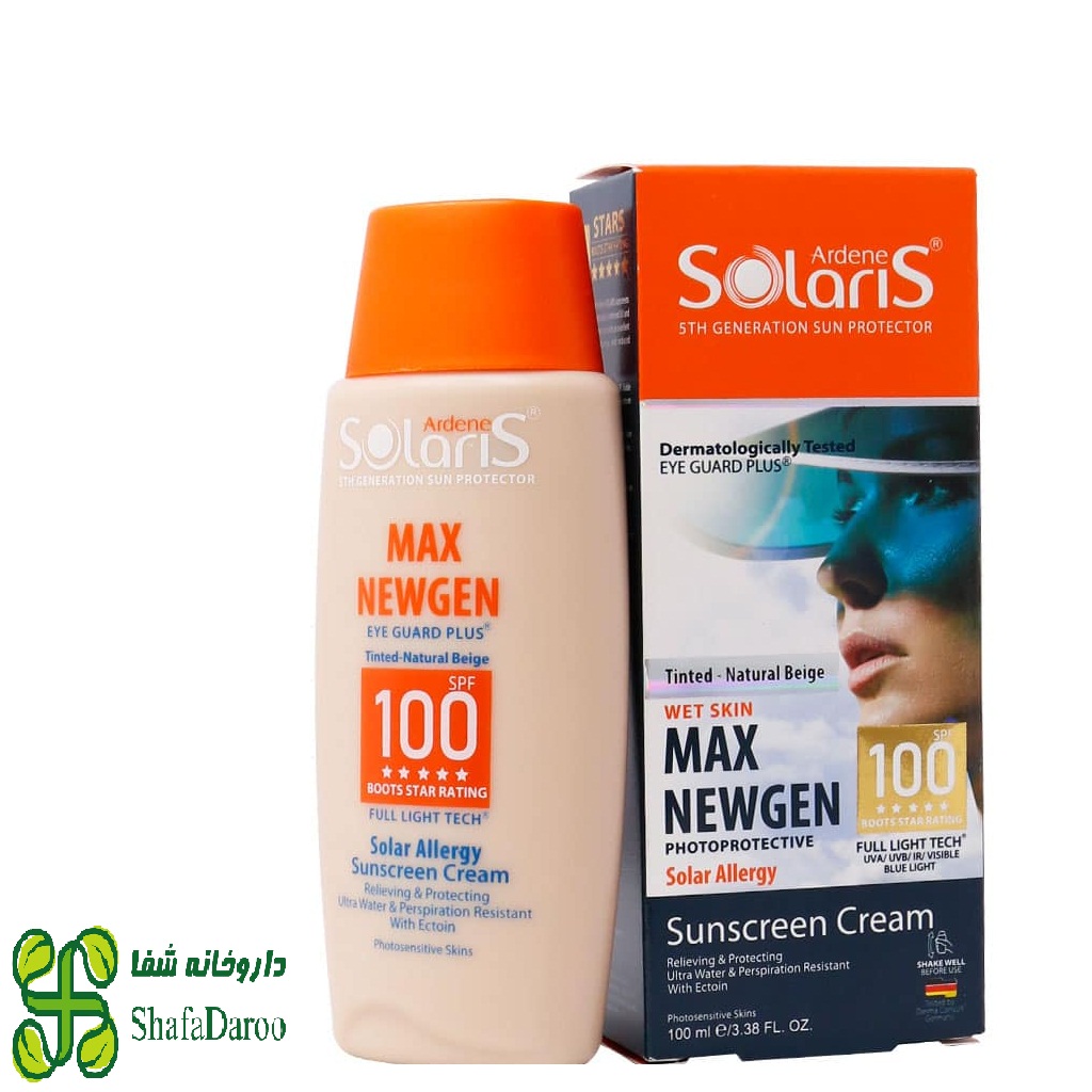 کرم ضد آفتاب رنگی SPF100 مکس نیوژن سولاریس آردن