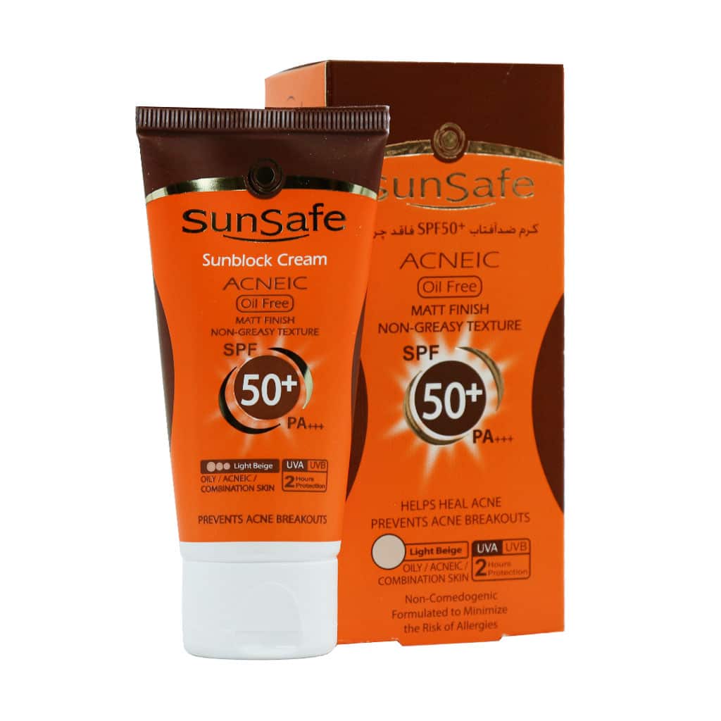 ضد آفتاب فاقد چربی با spf50 سان سیف